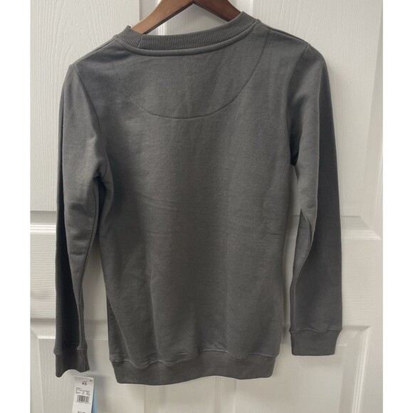 Rolling Stones Christmas Sweatshirt Tongue Long Sleeve Top Gray Red Women's XS - Picture 5 of 12